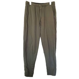 Eddie Bauer Lounge Joggers Men's Size Large Green Taper Leg Drawstrings Pockets